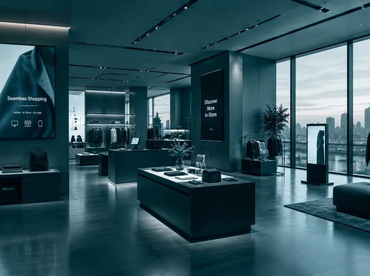 Modern omnichannel retail store interior